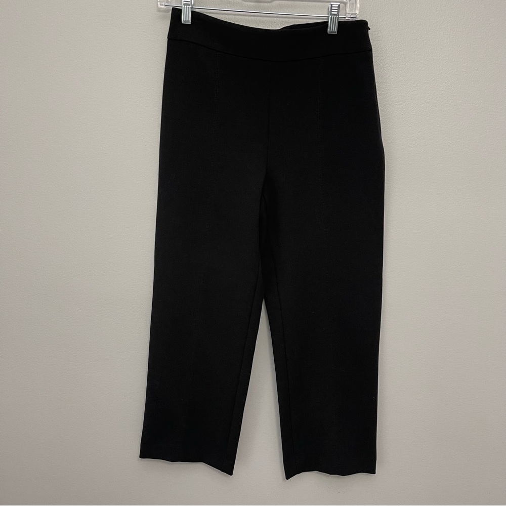 Ann Taylor Black Crop Wide Pants Size 2